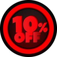 TAG 10 PERCENT DISCOUNT BUTTON BLACK FRIDAY PROMOTION FOR BIG SALES