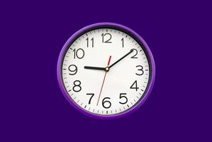 Isolated analog clock with clipping paths. photo