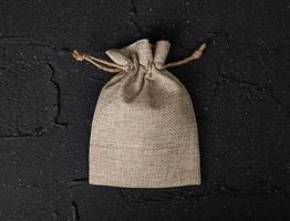 Burlap sack bag mockup template with copy space for your logo or graphic design photo