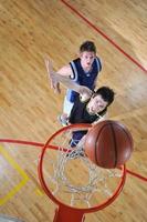 Playing basketball view photo