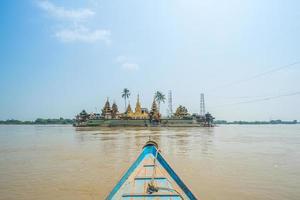 Yele Paya the floating pagoda in Thanlyin Myanmar. This pagoda is one of the most ancient religious monuments in Burma. Legend said to be built in the 3rd century BC. photo