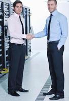 it enineers in network server room photo