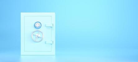 3D illustration. Closed safe deposit box on an isolated background. photo