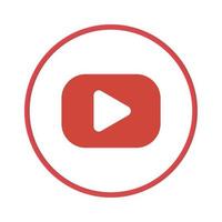 logotipo de youtube, icono, símbolo editorial ilustración vectorial vector