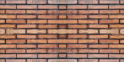 Brick wall with red brick, red brick background. photo