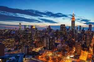 horizonte del centro de la ciudad de nueva york foto