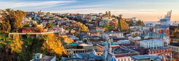 Colorful buildings of Valparaiso, Chile photo