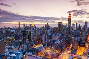 horizonte del centro de la ciudad de nueva york foto