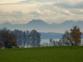 lake Waginger See in autumn, Bavaria, Germany photo