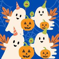 Cute Halloween Ghost Background photo