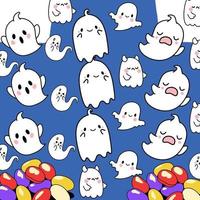Cute Halloween Ghost Background photo