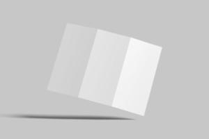 maqueta de folleto tríptico en blanco foto