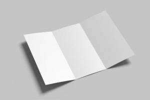 maqueta de folleto tríptico en blanco foto