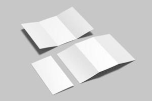 Trifold brochure mockup blank photo