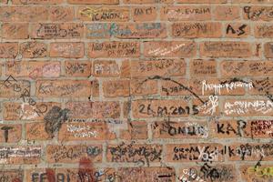 Old brick wall. Texture of old brickwork. photo