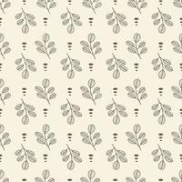 Abstract seamless pattern with flowers on a beige background. Decorative background of wavy plants. Banner, fabric, textile, packaging, design. vector