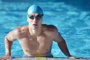 Male swimmer portrait photo