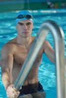 Male swimmer portrait photo