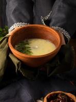 A shot of a dish in hands photo