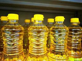 Palm oil in bottles photo