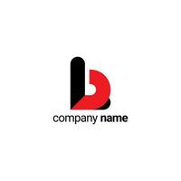 logotipo lb o bl en rojo y negro. sencillo, elegante y profesional. adecuado para el logotipo de la empresa y la marca vector