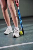 one young woman play tennis photo