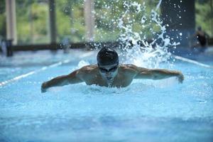 Swimmer in pool photo