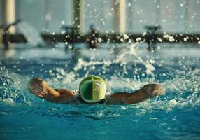 Swimmer in pool photo