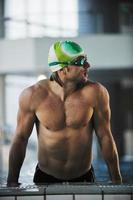 Male swimmer portrait photo