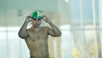 Swimmer in pool photo