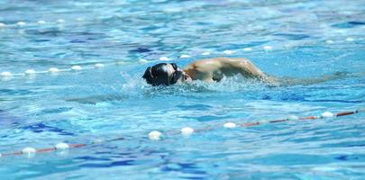 Male swimmer portrait photo