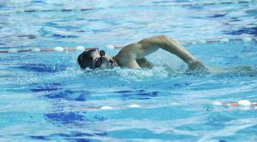 Male swimmer portrait photo