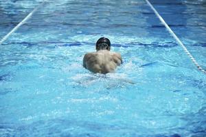 Swimmer in pool photo