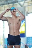 Male swimmer portrait photo