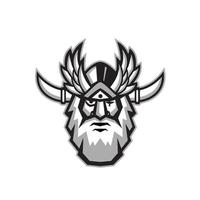 Norse God Odin Head Retro vector