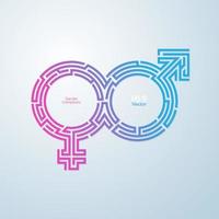 gender maze symbol vector