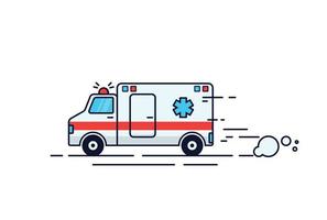 ilustración de ambulancia de emergencia vector