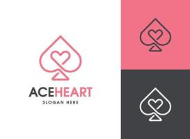 Ace Heart Logo vector