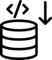 ilustración vectorial de base de datos en un fondo. símbolos de calidad premium. iconos vectoriales para concepto y diseño gráfico. vector