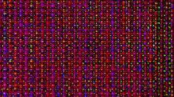 les pixels de l'écran fluctuent avec la couleur et le mouvement vidéo - boucle video