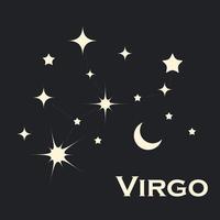 constelación de estrellas zodiaco virgo vector. todos los elementos están aislados vector