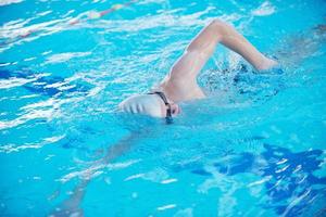 Swimmer in pool photo