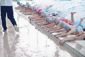 vista de la clase de natación foto