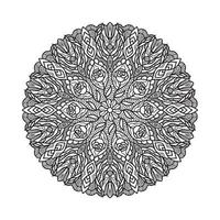 contorno dibujado a mano vector mandala