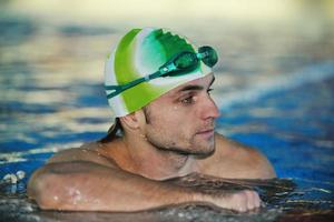 Male swimmer portrait photo