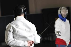 sword sport athlete portrait at training photo