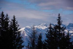 winter mountains view photo