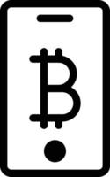 Ilustración vectorial de bitcoin en un fondo. Símbolos de calidad premium. Iconos vectoriales para concepto y diseño gráfico. vector