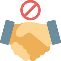 no handshake vector illustration on a background.Premium quality symbols.vector icons for concept and graphic design.