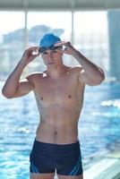 Male swimmer portrait photo